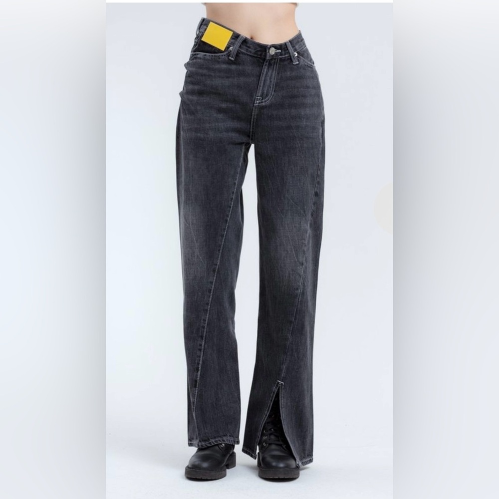 Ann Andelman lizard patch jeans black